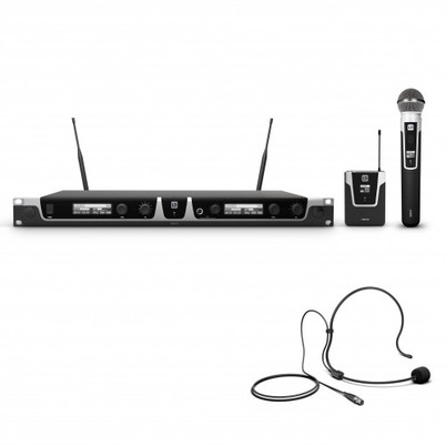LD Systems U508 HBH 2 Wireless Microphone System with Bodypack, Headset and Dynamic Handheld Microphone